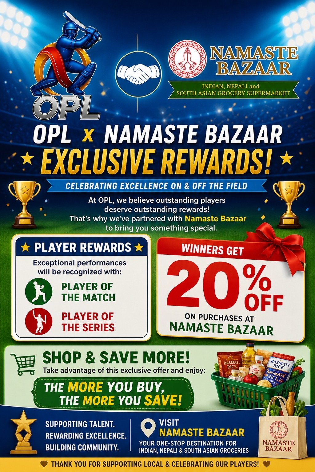 Namaste Bazaar Match-Day Ad logo